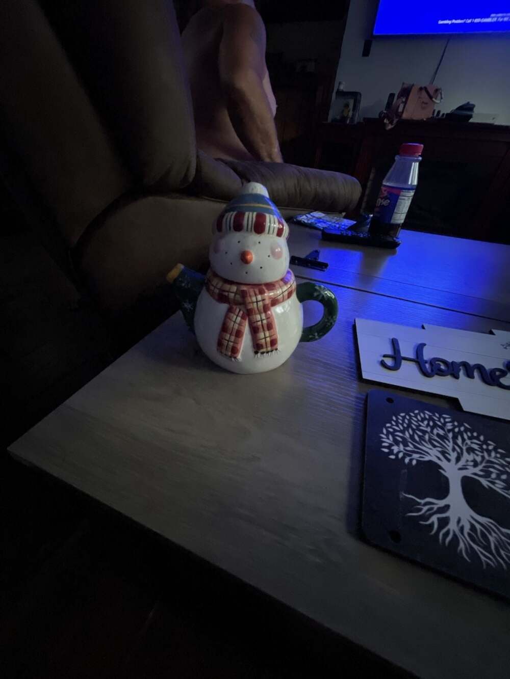 Debbie Mumm Sakura Marshmallow Snowman Mini Teapot Christmas Holiday
